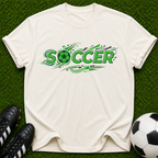 Green Soccer Retro Logo T-Shirt | Soccer Ball Graphic Tee