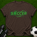Green Soccer Retro Logo T-Shirt | Soccer Ball Graphic Tee