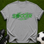 Green Soccer Retro Logo T-Shirt | Soccer Ball Graphic Tee