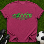Green Soccer Retro Logo T-Shirt | Soccer Ball Graphic Tee