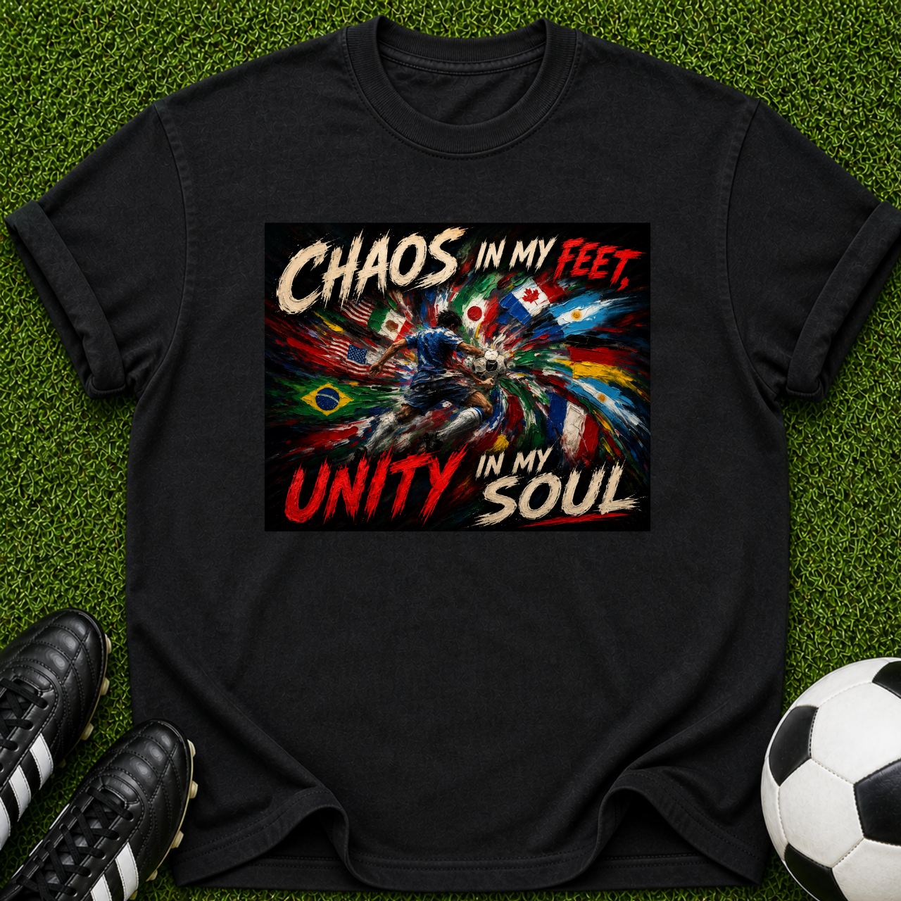 Chaos in My Feet Unity in My Soul T-shirt