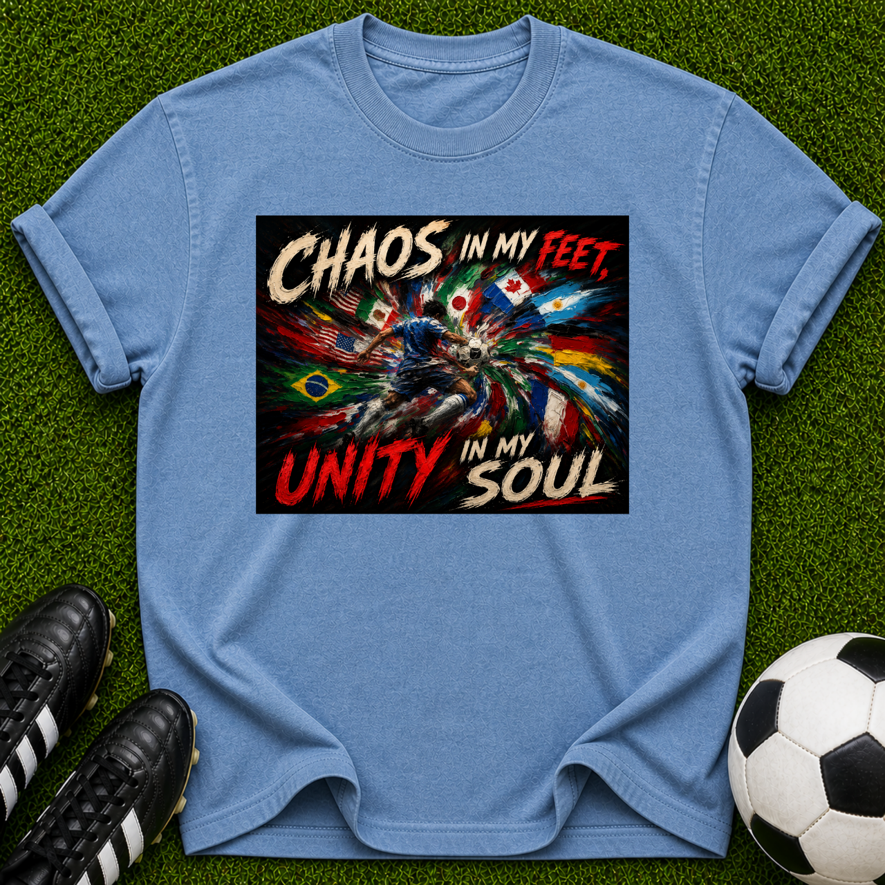 Chaos in My Feet Unity in My Soul T-shirt