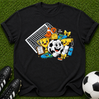 Retro Soccer Mascot collage T-shirt