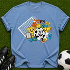 Retro Soccer Mascot collage T-shirt