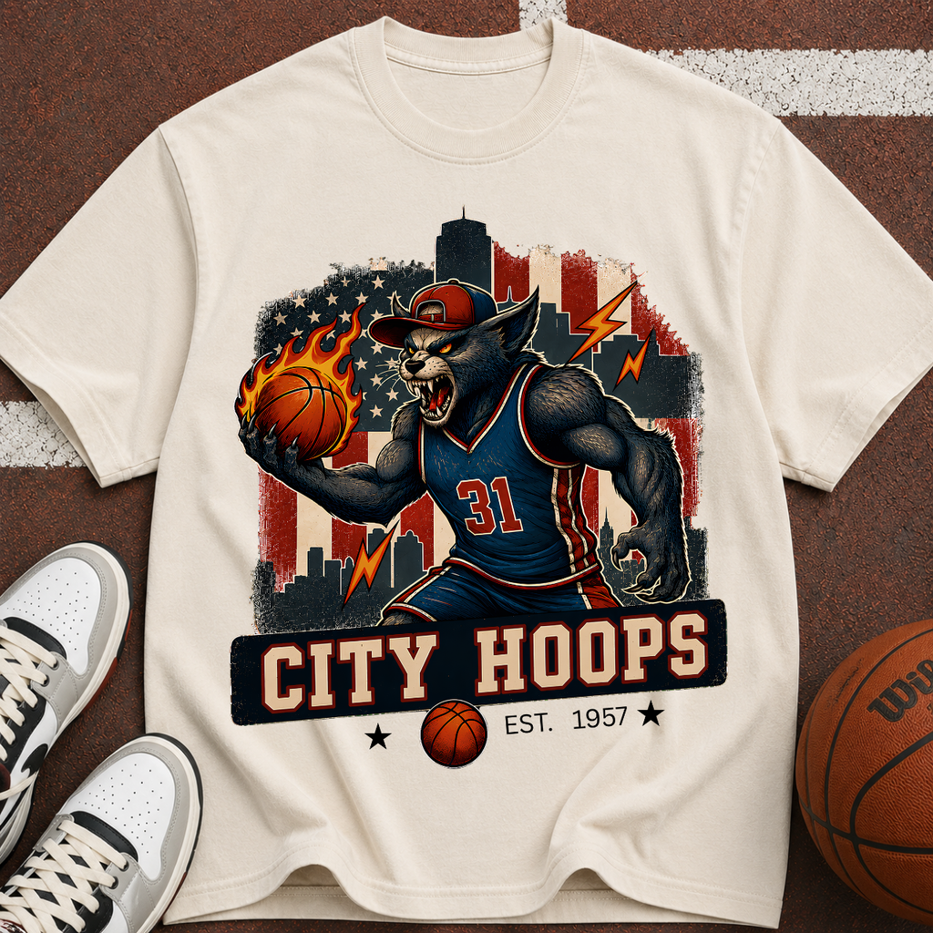City Hoops Demon Basketball Player T-shirt
