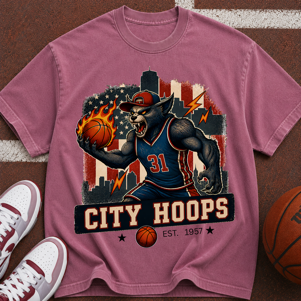 City Hoops Demon Basketball Player T-shirt