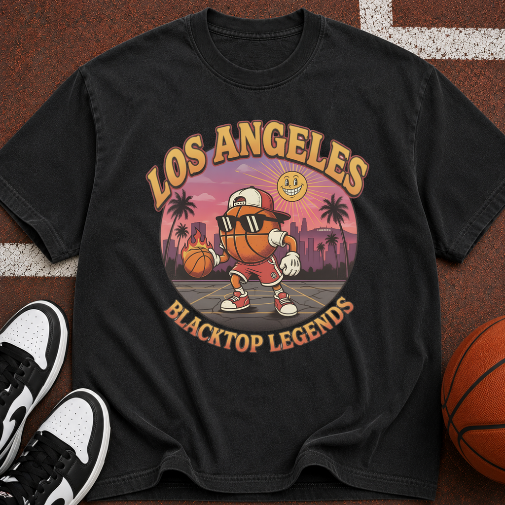 Los Angeles Basketball Cartoon Tee