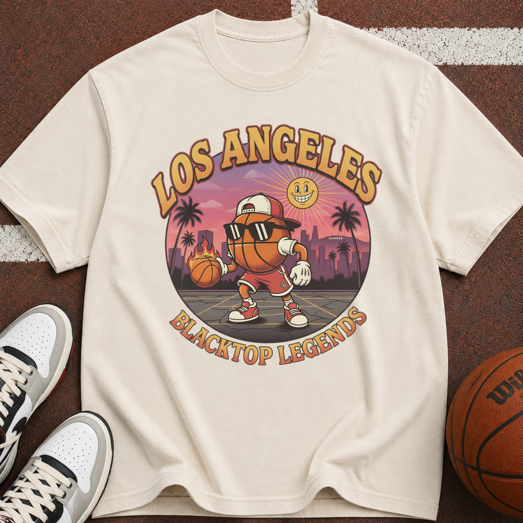 Los Angeles Basketball Cartoon Tee