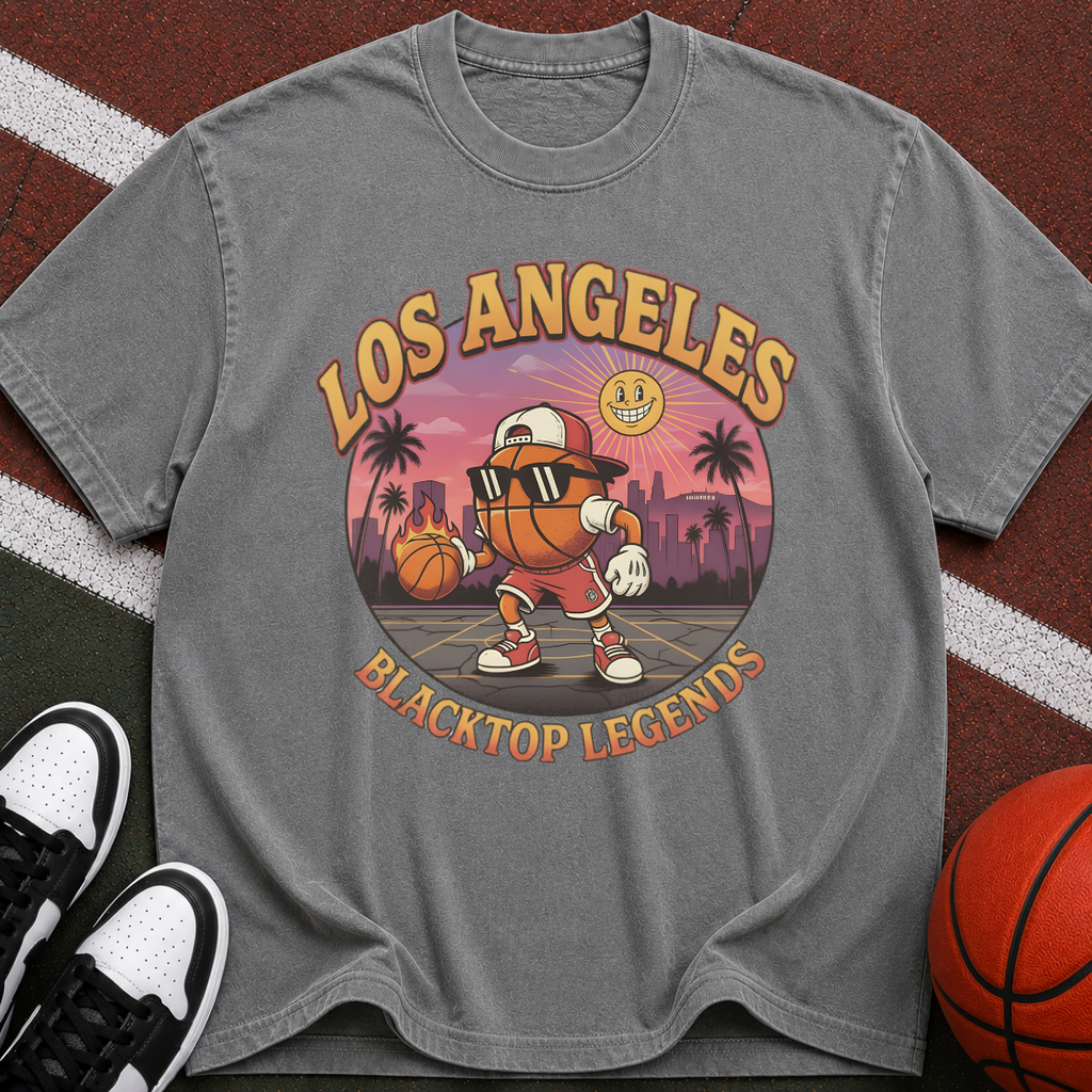 Los Angeles Basketball Cartoon Tee