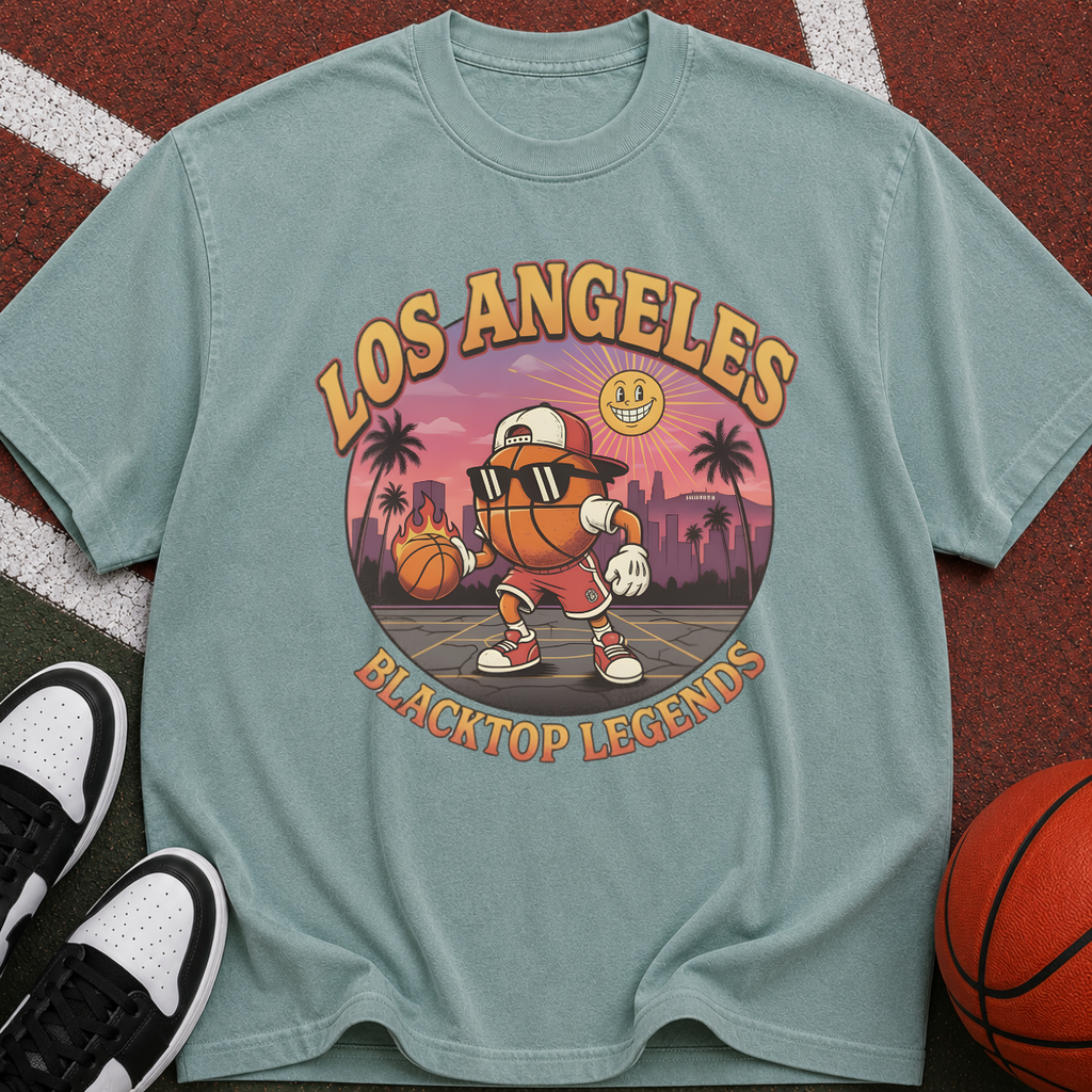 Los Angeles Basketball Cartoon Tee