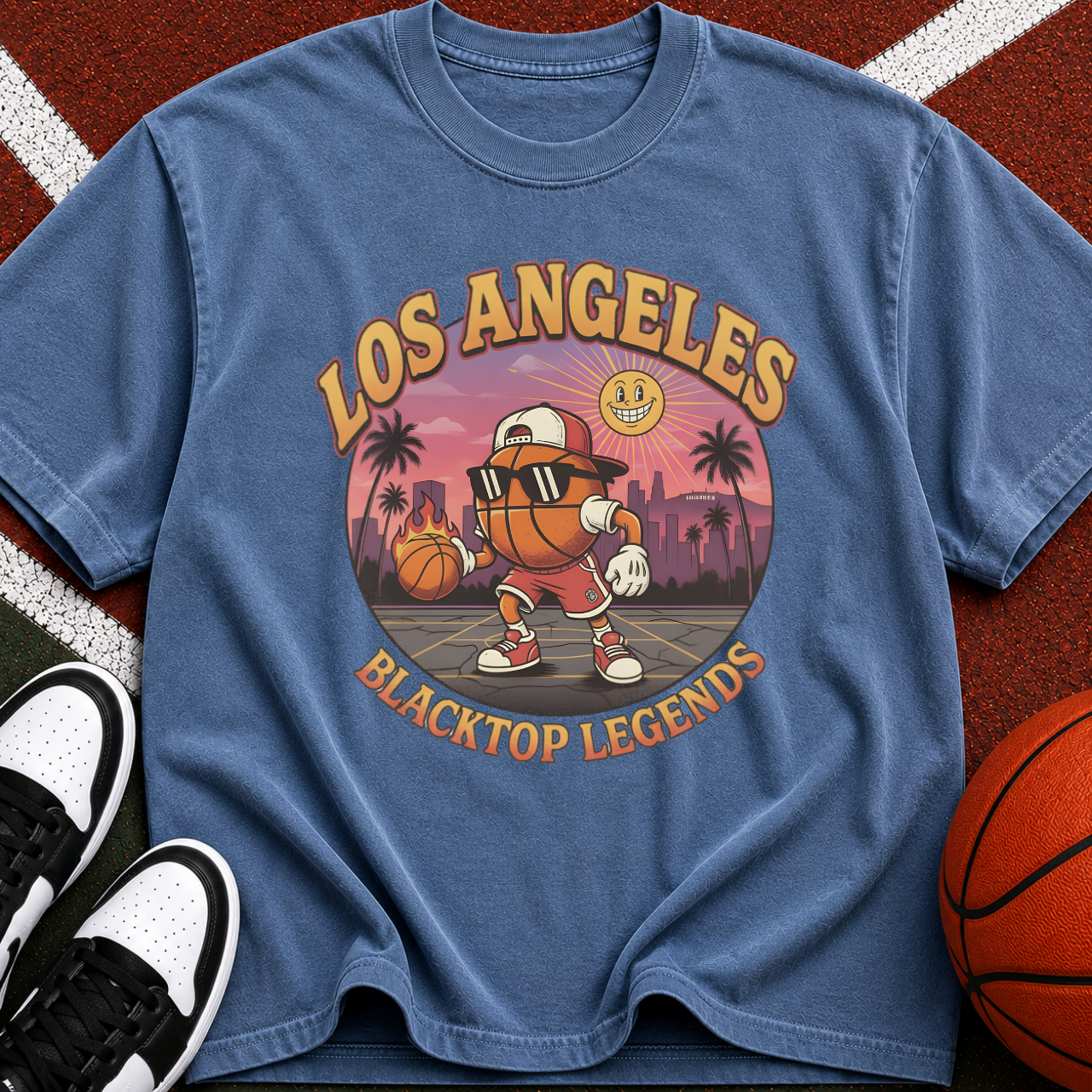Los Angeles Basketball Cartoon Tee