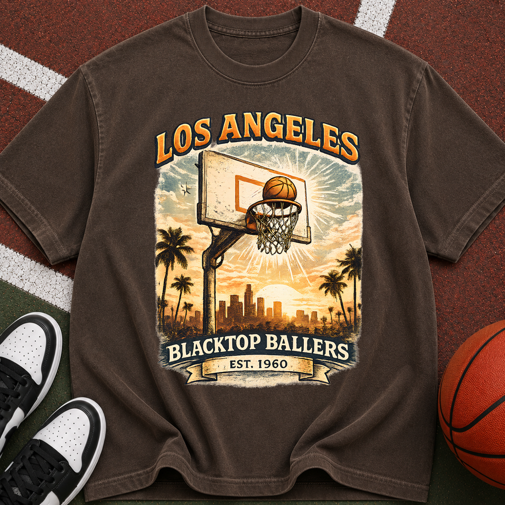 Los Angeles Blacktop Ballers Basketball T-Shirt