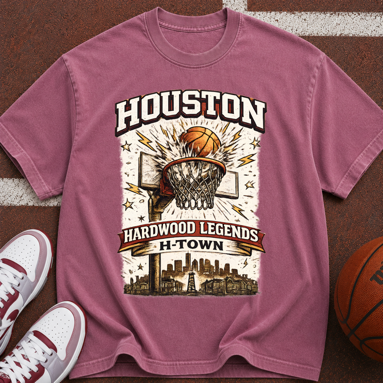 Houston Hardwood Legends basketball T-Shirt