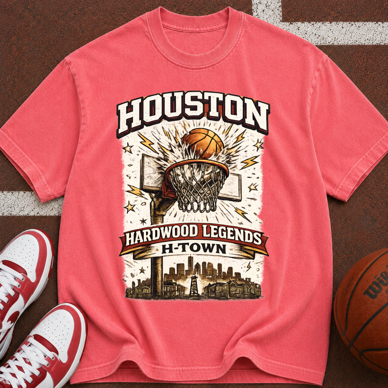 Houston Hardwood Legends basketball T-Shirt