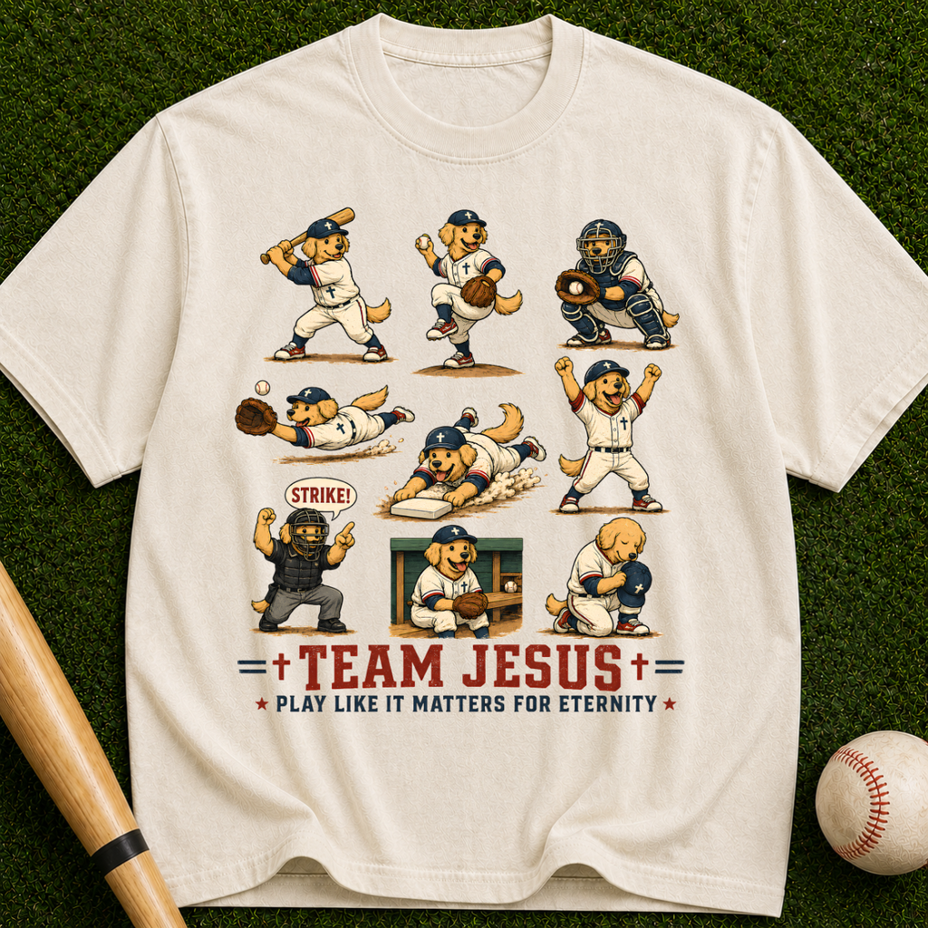 Team Jesus Baseball T-Shirt — Play Like It Matters for Eternity