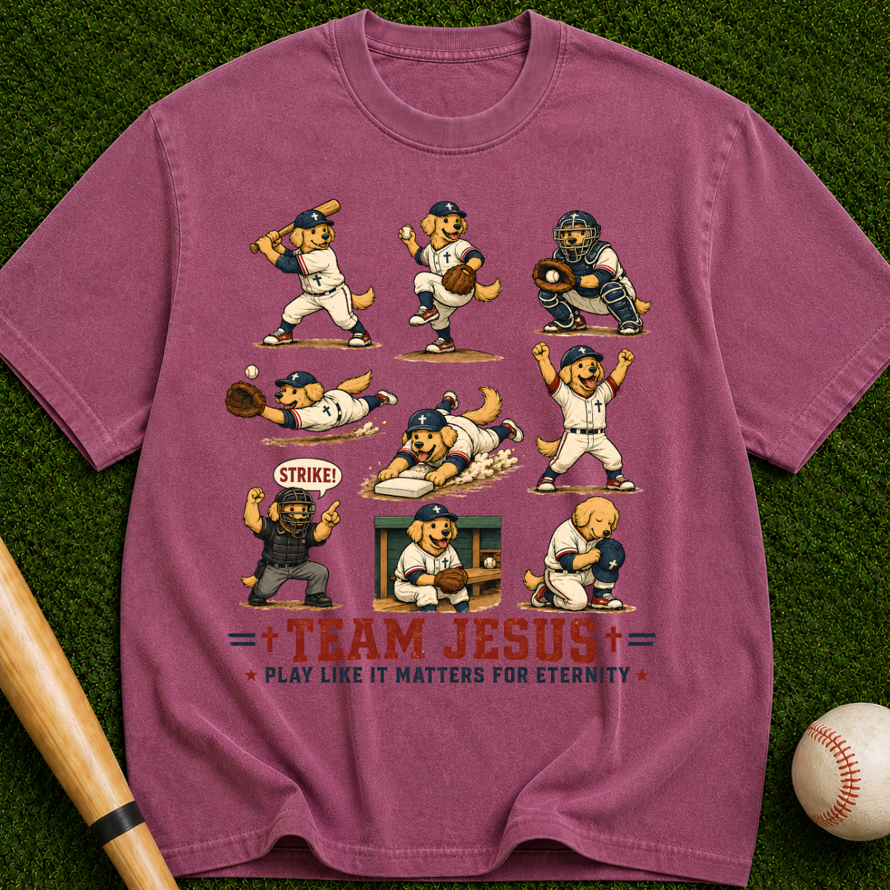 Team Jesus Baseball T-Shirt — Play Like It Matters for Eternity