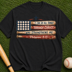 Philippians 4:13 Baseball Flag T-Shirt — I Can Do All Things Christian Tee