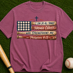 Philippians 4:13 Baseball Flag T-Shirt — I Can Do All Things Christian Tee