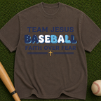 Team Jesus Baseball Faith Over Fear Christian Baseball Tee