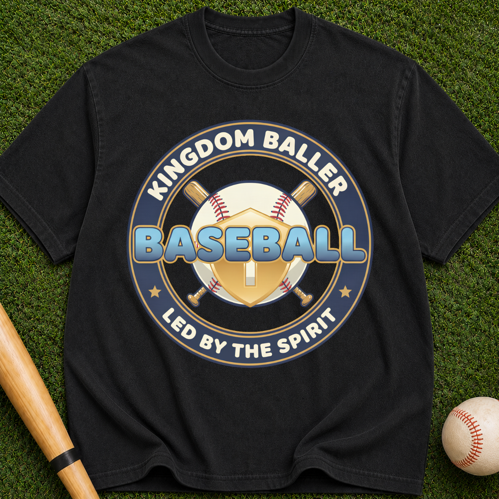 Baseball "Kingdom Baller" Led By The Spirit Graphic Tee