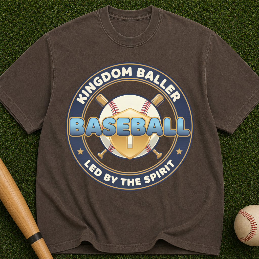 Baseball "Kingdom Baller" Led By The Spirit Graphic Tee