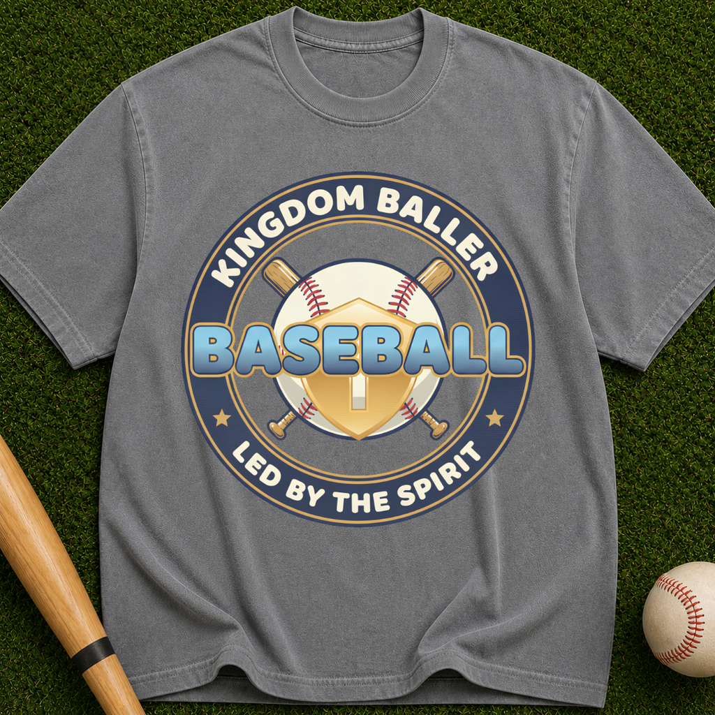 Baseball "Kingdom Baller" Led By The Spirit Graphic Tee