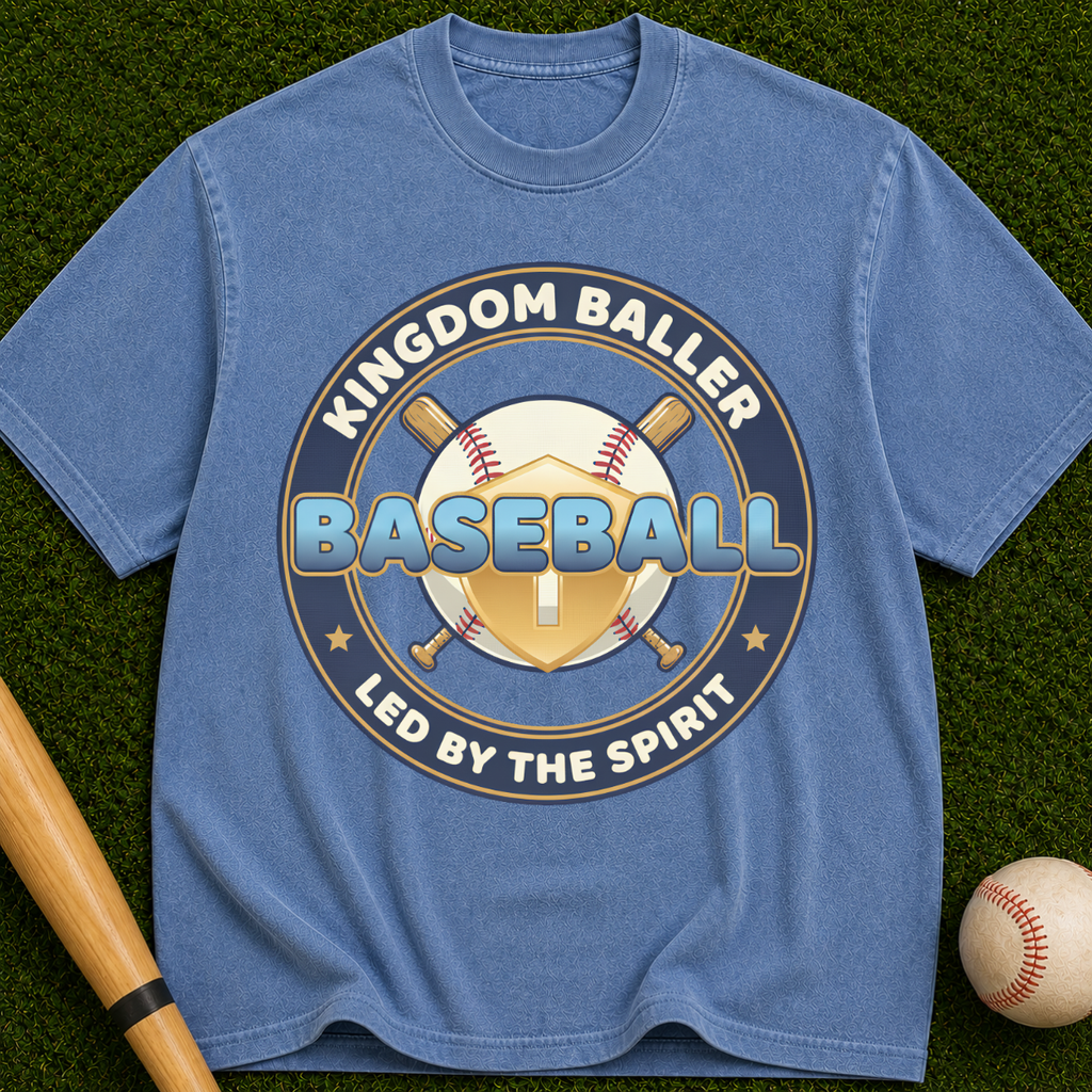 Baseball "Kingdom Baller" Led By The Spirit Graphic Tee