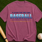 Playing for the King" Christian Baseball Tee