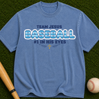 Team Jesus Baseball  #1 In His Eyes” Christian Faith Tee