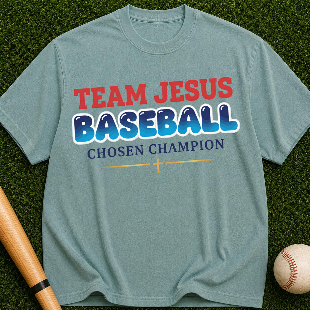 Team Jesus Baseball T-Shirt — Chosen Champion Christian Tee