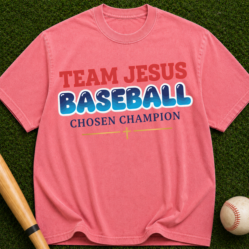 Team Jesus Baseball T-Shirt — Chosen Champion Christian Tee