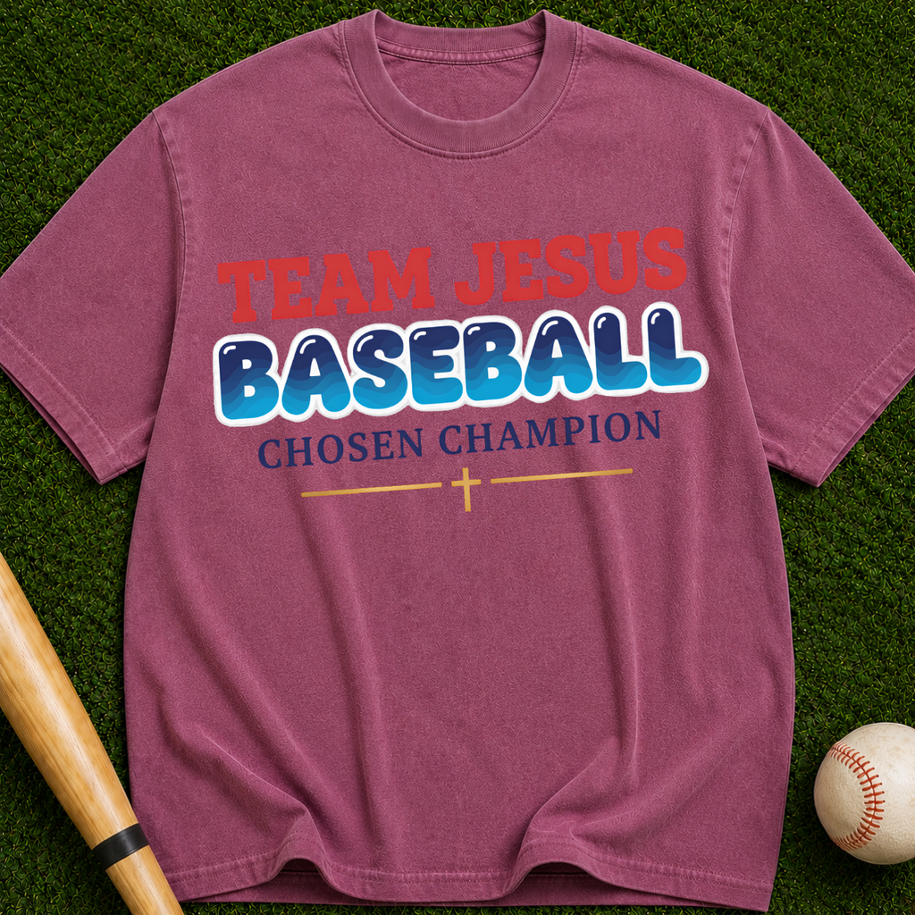 Team Jesus Baseball T-Shirt — Chosen Champion Christian Tee