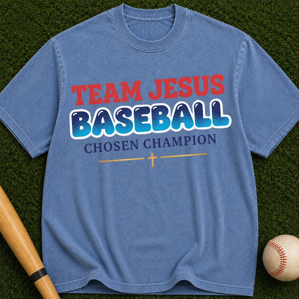 Team Jesus Baseball T-Shirt — Chosen Champion Christian Tee