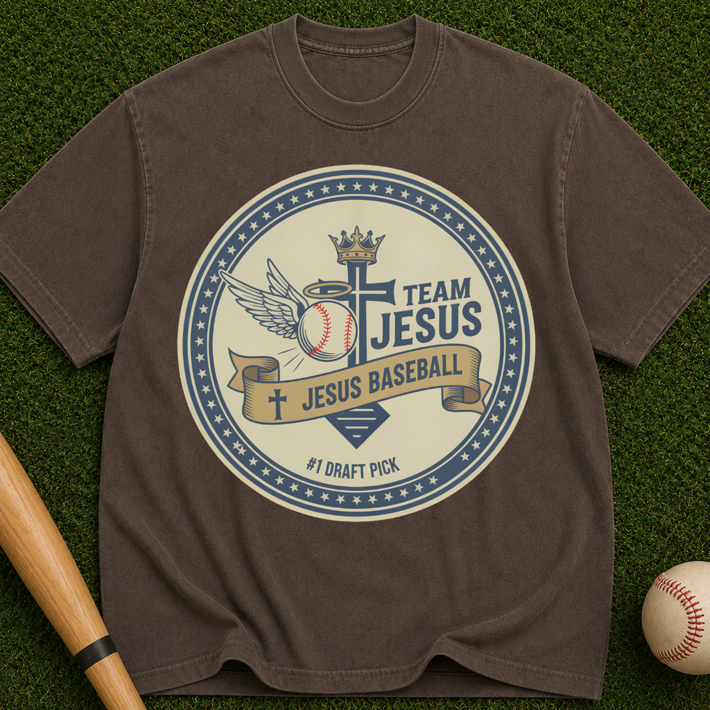 Team Jesus Baseball T-Shirt — Christian Faith & Baseball Graphic Tee