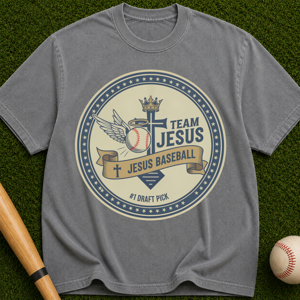 Team Jesus Baseball T-Shirt — Christian Faith & Baseball Graphic Tee