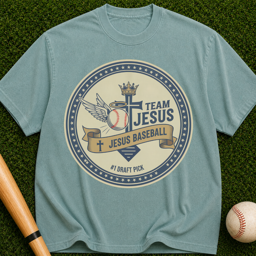 Team Jesus Baseball T-Shirt — Christian Faith & Baseball Graphic Tee
