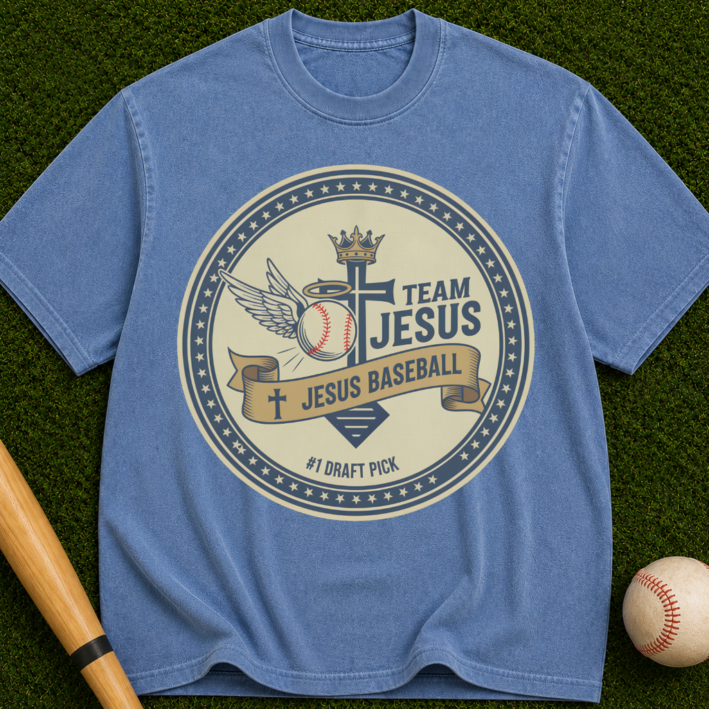 Team Jesus Baseball T-Shirt — Christian Faith & Baseball Graphic Tee