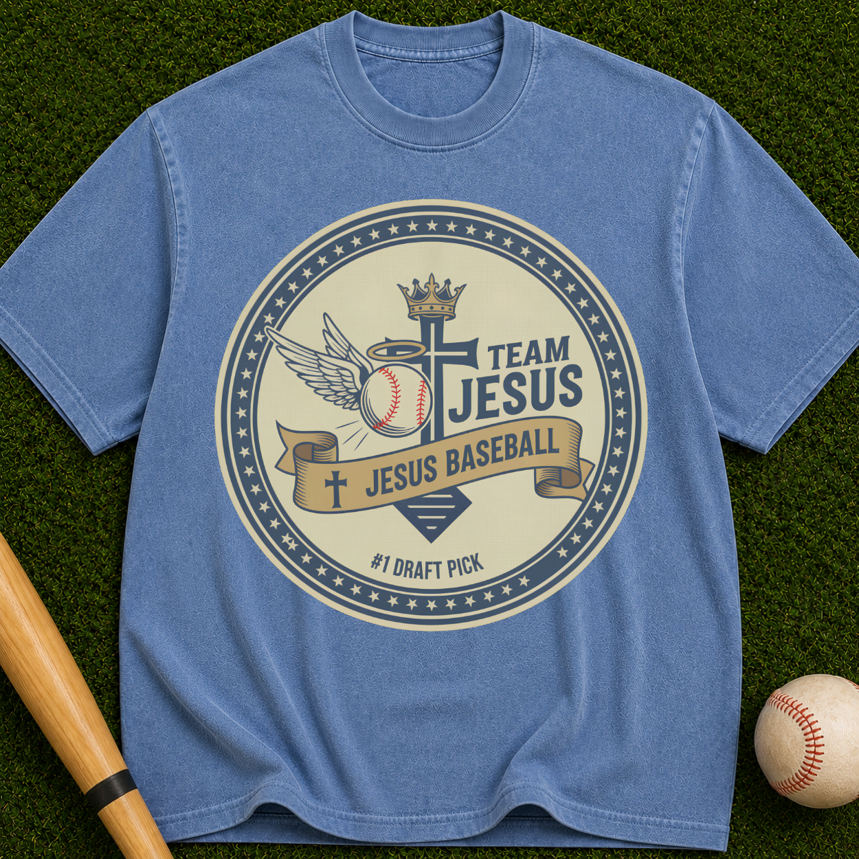 Team Jesus Baseball T-Shirt — Christian Faith & Baseball Graphic Tee