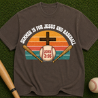 Christian Baseball T-Shirt — "Summer Is For Jesus and Baseball" (John 3:16)