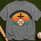 Christian Baseball T-Shirt — "Summer Is For Jesus and Baseball" (John 3:16)