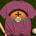 Christian Baseball T-Shirt — "Summer Is For Jesus and Baseball" (John 3:16)