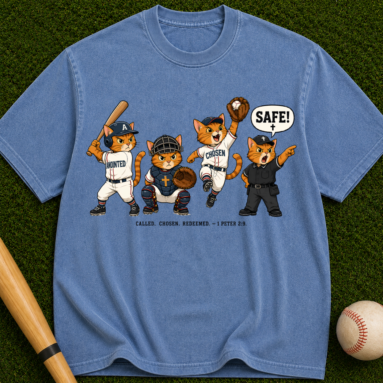 Vintage Baseball Foxes T-Shirt — 'Safe!' Graphic Tee for Fans & Kids