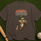 Bomba Batazos Baseball T-Shirt – Vintage Frog Batter Graphic
