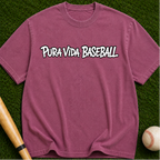 Pura Vida Baseball Tee – Vintage-Style Garment-Dyed T-Shirt