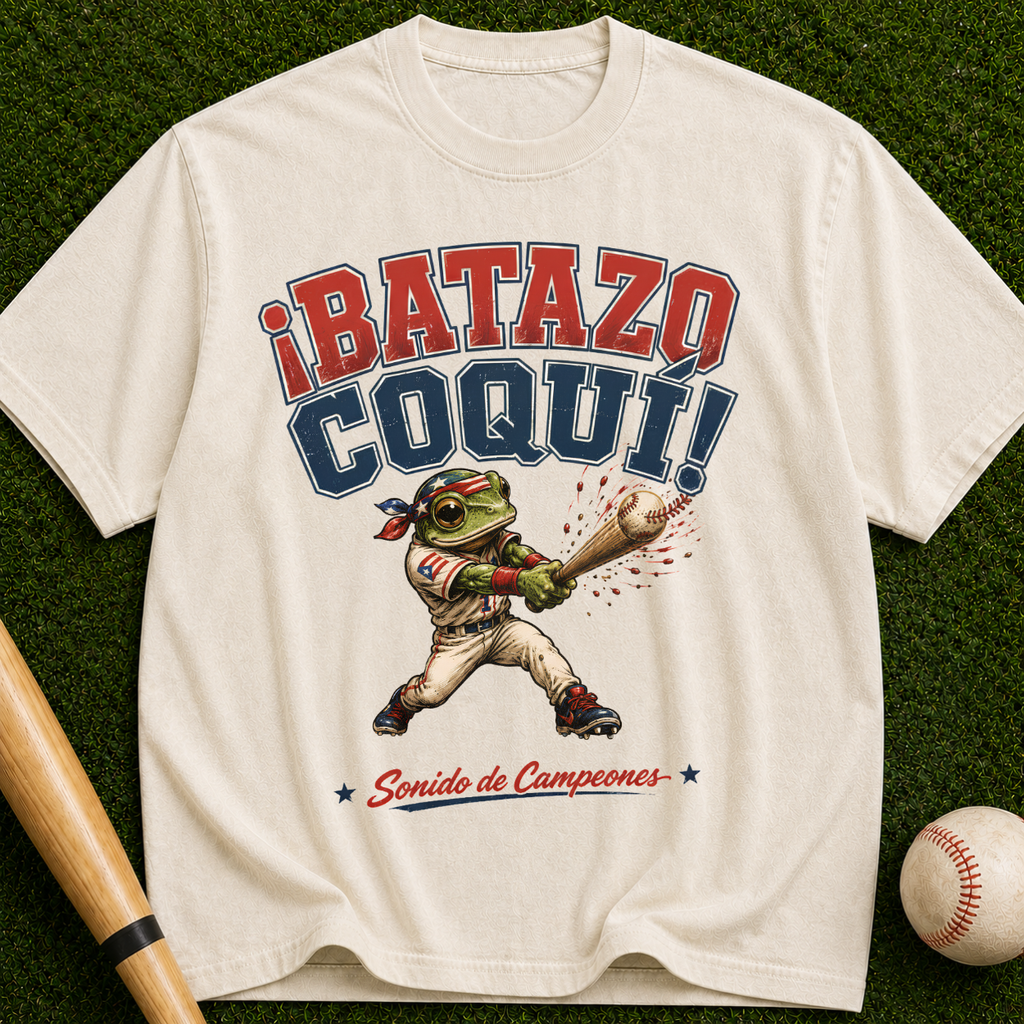 ¡Batazo Coquí! Baseball — Puerto Rican Coquí Mascot, "Sonido de Campeones" Vintage Tee
