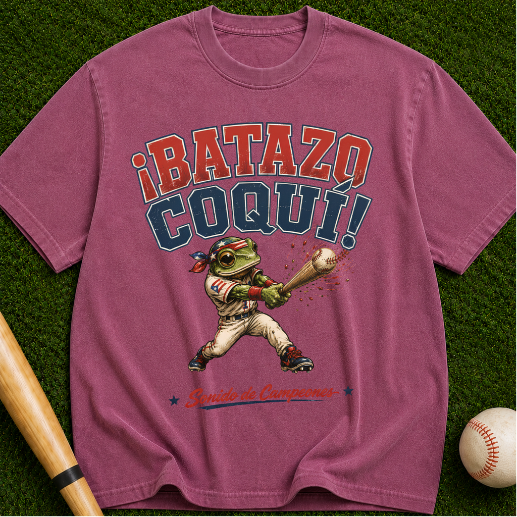 ¡Batazo Coquí! Baseball — Puerto Rican Coquí Mascot, "Sonido de Campeones" Vintage Tee