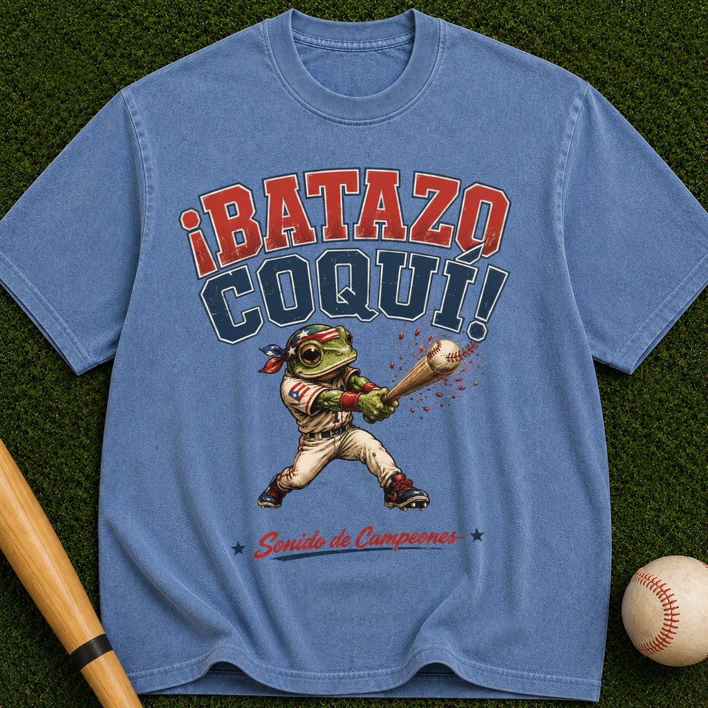 ¡Batazo Coquí! Baseball — Puerto Rican Coquí Mascot, "Sonido de Campeones" Vintage Tee