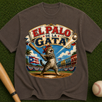 El Palo de la Gata Vintage Graphic T-Shirt — Retro Cat Baseball Design