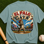 El Palo de la Gata Vintage Graphic T-Shirt — Retro Cat Baseball Design