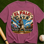 El Palo de la Gata Vintage Graphic T-Shirt — Retro Cat Baseball Design